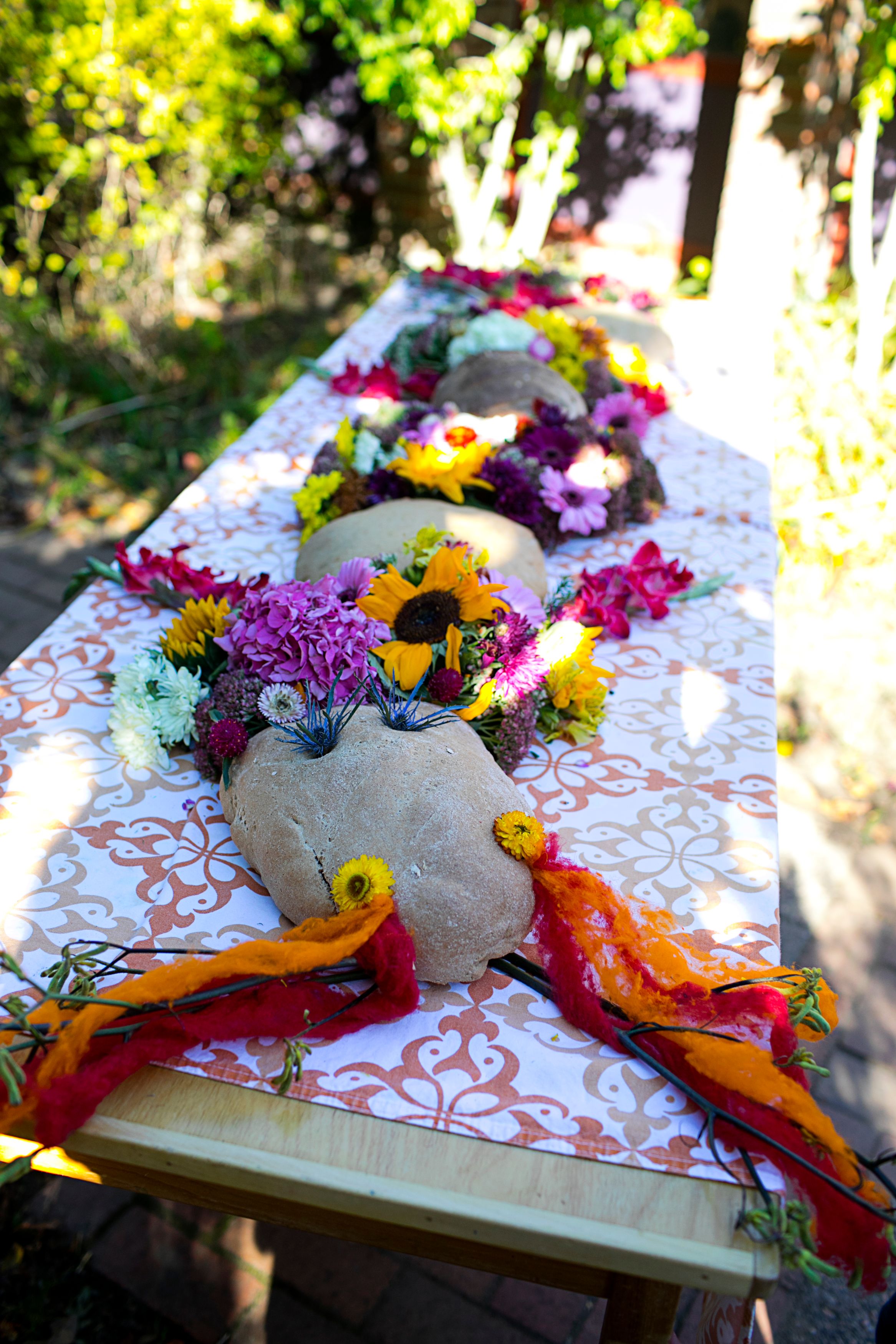 Dragon-Shaped Bread Adorned with Flowers