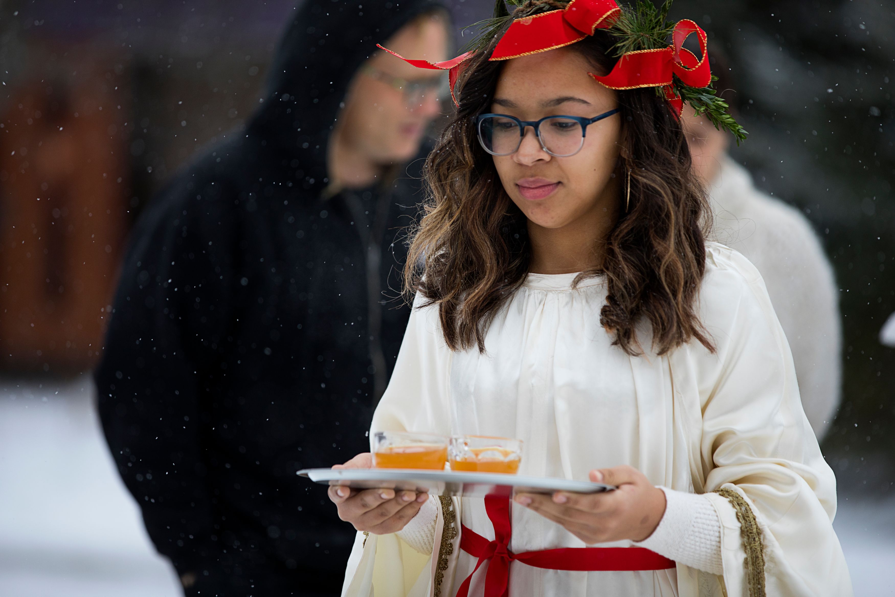 Girl Dressed as Santa Lucia