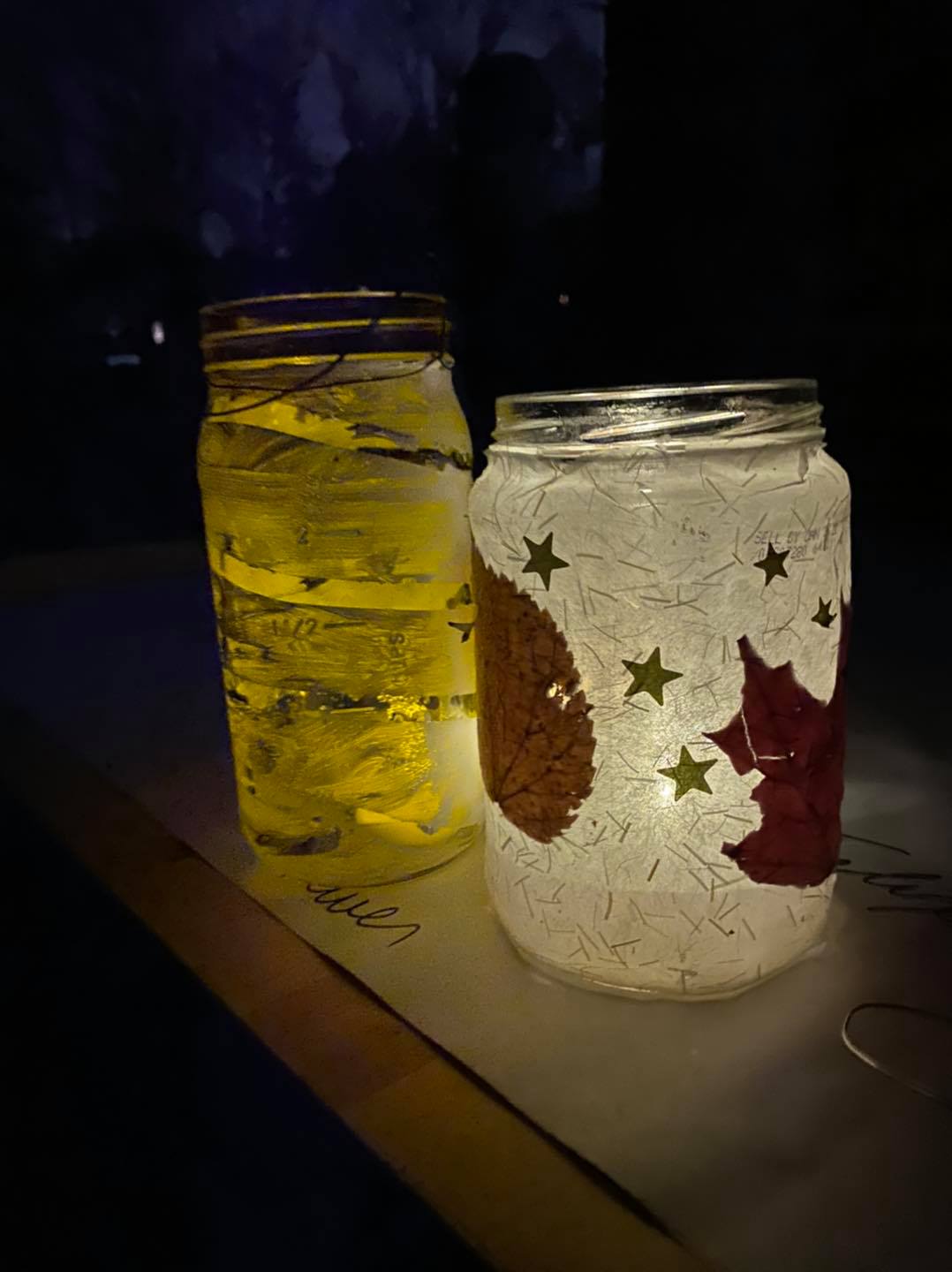 Lanterns on bench